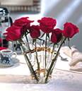 10-vial Chrome Bud Vase