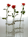 10-vial Chrome Bud Vase